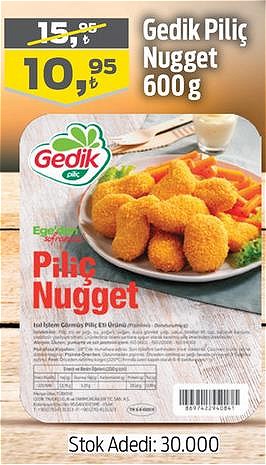 Gedik Piliç Nugget 600 g image