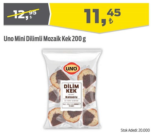 Uno Mini Dilimli Mozaik Kek 200 g image