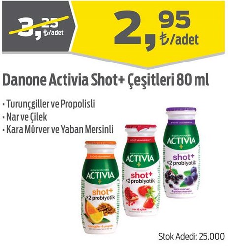 Danone Activia Shot+ Çeşitleri 80 ml image