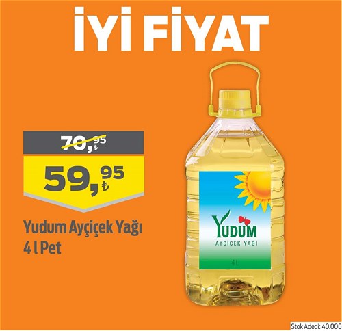 Yudum Ayçiçek Yağı 4 l Pet image