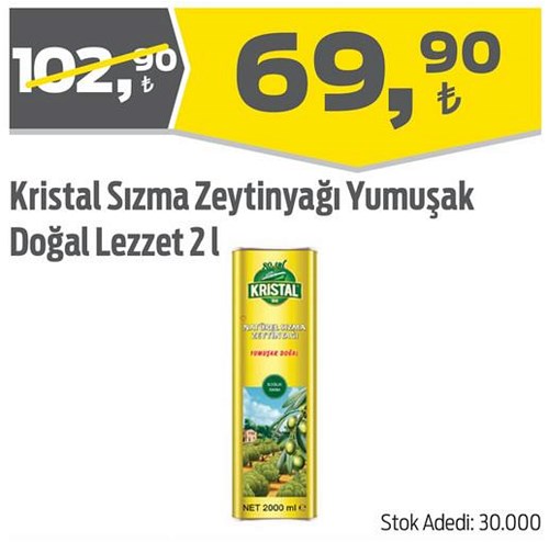 Kristal Sızma Zeytinyağı Yumuşak Doğal Lezzet 2 l image