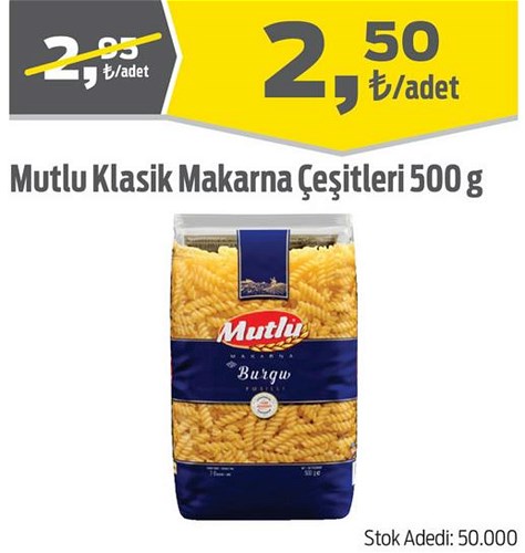 Mutlu Klasik Makarna Çeşitleri 500 g image