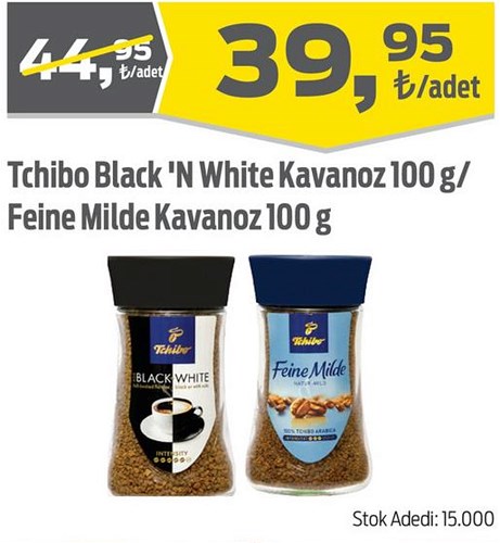 Tchibo Black'N White Kavanoz 100 g/Feine Milde Kavanoz 100 g image