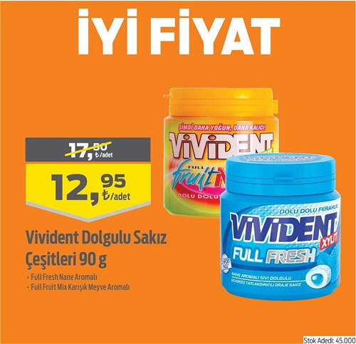 Vivident Dolgulu Sakız Çeşitleri 90 g image