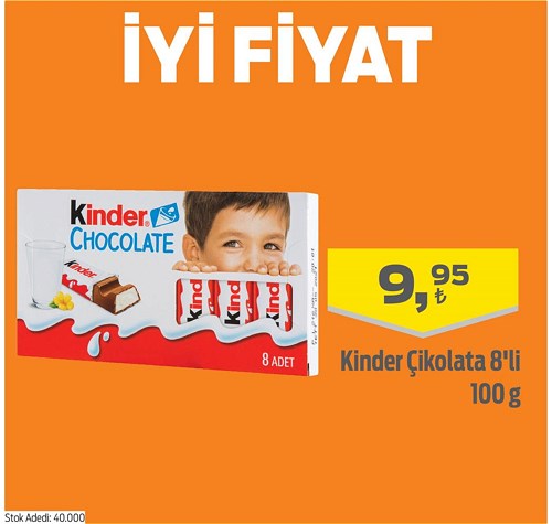 Kinder Çikolata 8'li 100 g image