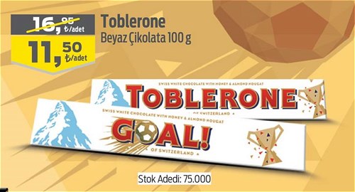 Toblerone Beyaz Çikolata 100 g image