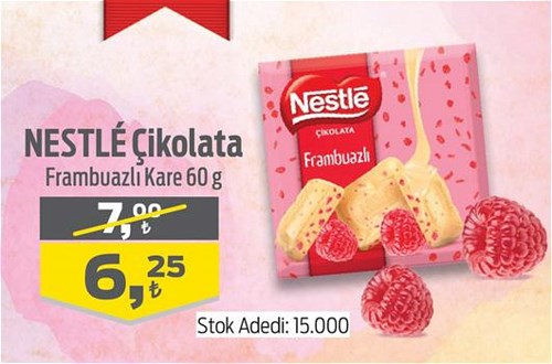 Nestle Çikolata Frambuazlı Kare 60 g image