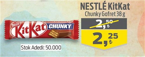 Nestle Kitkat Chunky Gofret 38 g image