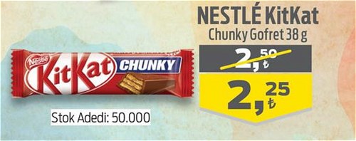 Nestle Kitkat Chunky Gofret 38 g image