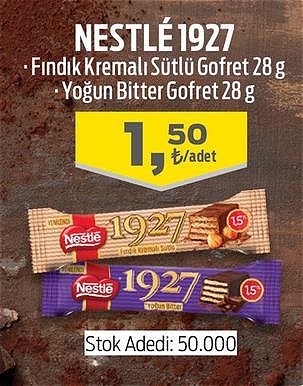 Nestle 1927 Fındık Kremalı Sütlü Gofret 28 g / Yoğun Bitter Gofret 28 g image