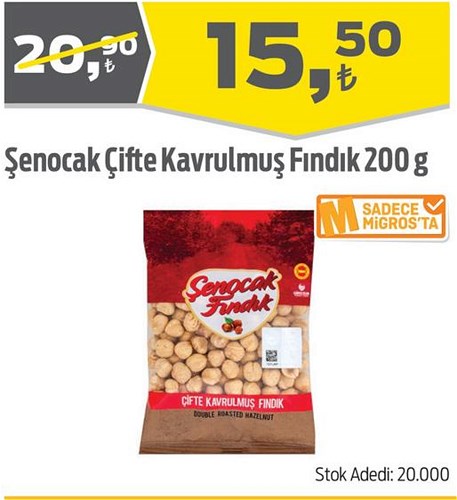 Şenocak Çifte Kavrulmuş Fındık 200 g image