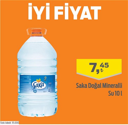 Saka Doğal Mineralli Su 10 l image