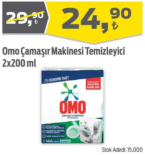 Omo Çamaşır Makinesi Temizleyici 2x200 ml image