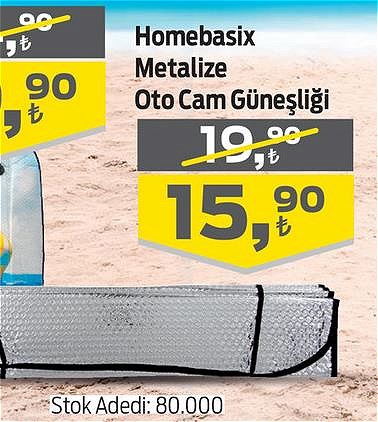 Homebasix Metalize Oto Cam Güneşliği image