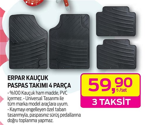 Erpar Kauçuk Paspas Takımı 4 Parça image