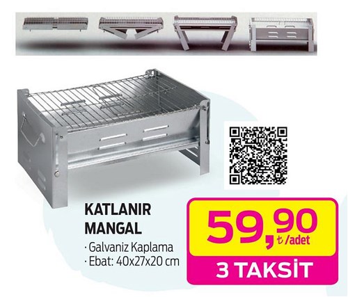 Katlanır Mangal 40x27x20 cm image