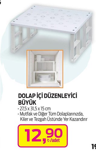 Dolap İçi Düzenleyici Büyük 27,5x30,5x15 cm image