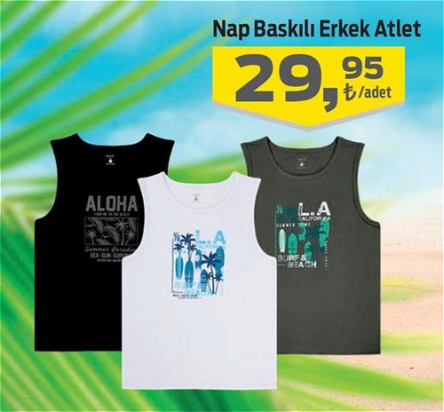 Nap Baskılı Erkek Atlet image