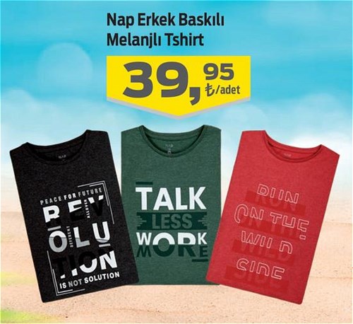 Nap Erkek Baskılı Melanjlı Tshirt image