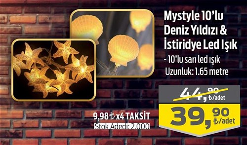 Mystyle 10'lu Deniz Yıldızı&İstiridye Led Işık image