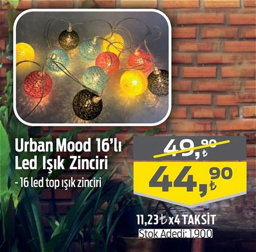 Urban Mood 16'lı Dekoratif Led Işık Zinciri image