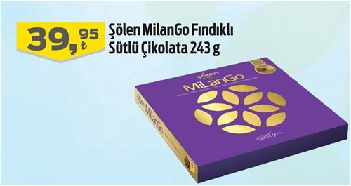 Şölen Milango Fındıklı Sütlü Çikolata 243 g image