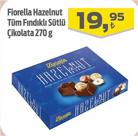 Fiorella Hazelnut Tüm Fındıklı Sütlü Çikolata 270 g image