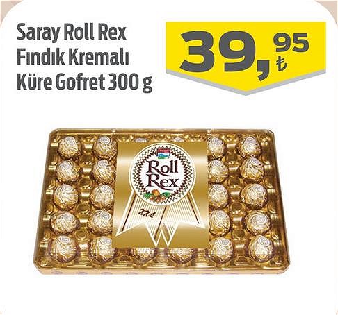 Saray Roll Rex Fındık Kremalı Küre Gofret 300 g image