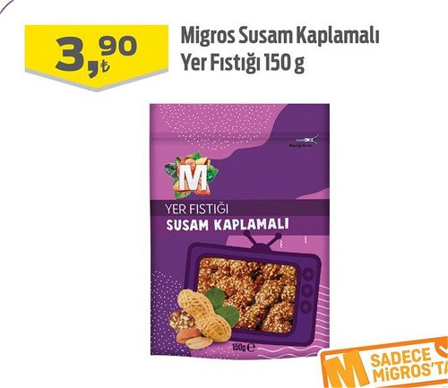 Migros Susam Kaplamalı Yer Fıstığı 150 g image