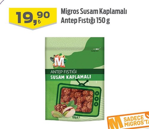 Migros Susam Kaplamalı Antep Fıstığı 150 g image