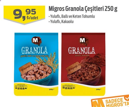 Migros Granola Çeşitleri 250 g image