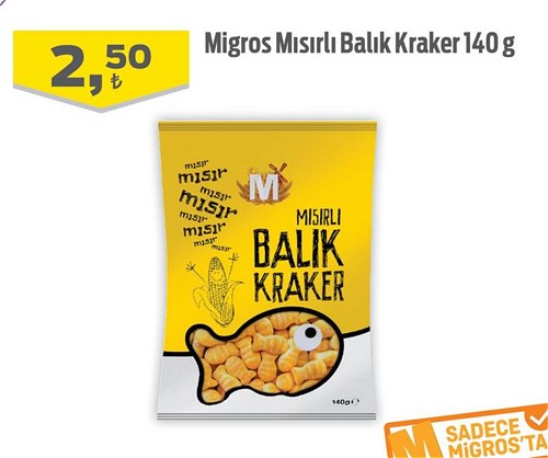 Migros Mısırlı Balık Kraker 140 g image