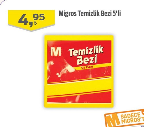 Migros Temizlik Bezi 5'li image