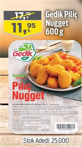 Gedik Piliç Nugget 600 g image