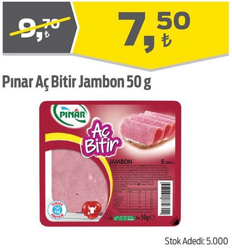 Pınar Aç Bitir Jambon 50 g image