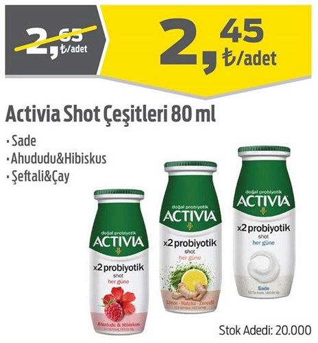 Activia Shot Çeşitleri 80 ml image