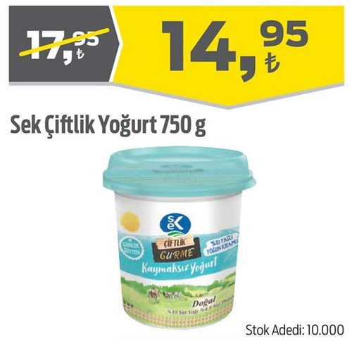 Sek Çiftlik Yoğurt 750 g image