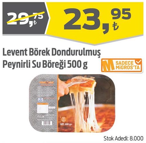 Levent Börek Dondurulmuş Peynirli Su Böreği 500 g image