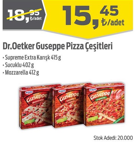 Dr. Oetker Guseppe Pizza Çeşitleri image