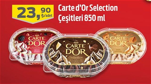 Algida Carte d'Or Selection Çeşitleri 850 ml image