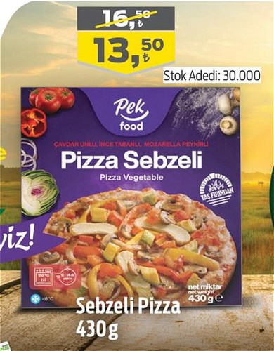 Pek Food Sebzeli Pizza 430 g image