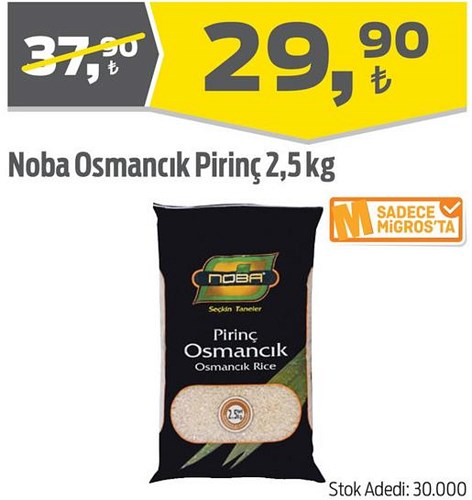 Noba Osmancık Pirinç 2,5 kg image