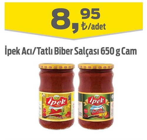 İpek Acı/Tatlı Biber Salçası 650 g Cam image