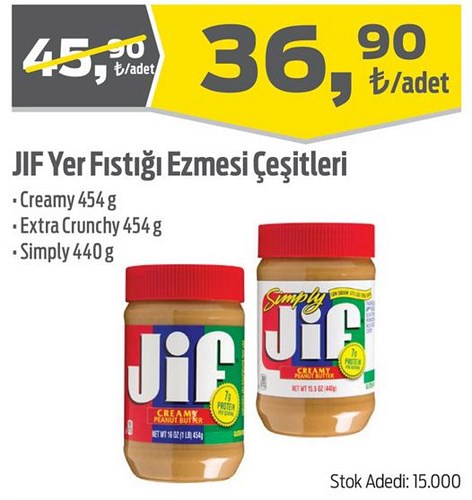 Jif Yer Fıstığı Ezmesi Çeşitleri image