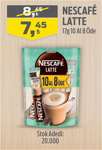 Nescafe Latte 17g 10 Al 8 Öde image