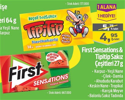 First Sensations & Tipitip Sakız Çeşitleri 27 g image