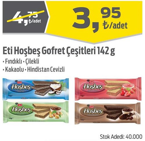 Eti Hoşbeş Gofret Çeşitleri 142 g image