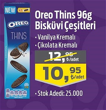 Oreo Thins 96g Bisküvi Çeşitleri image