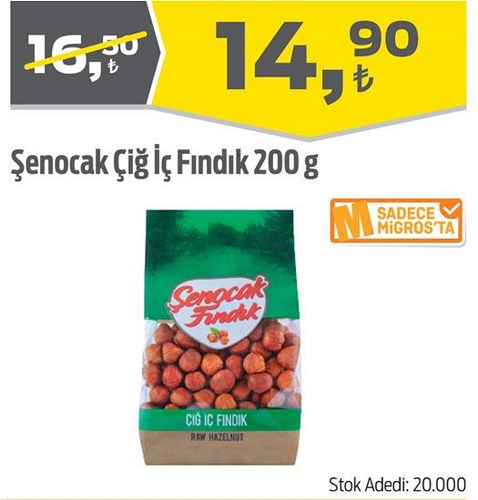 Şenocak Çiğ İç Fındık 200 g image