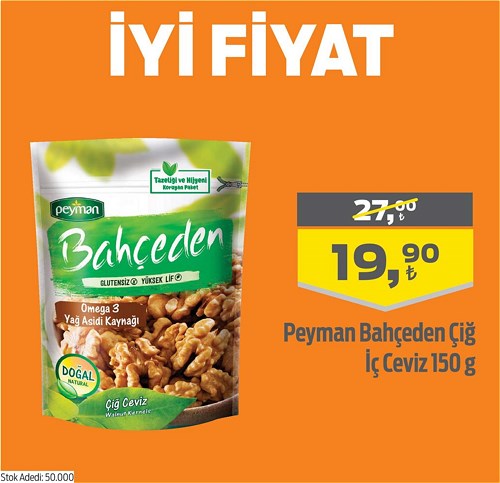 Peyman Bahçeden Çiğ İç Ceviz 150 g image